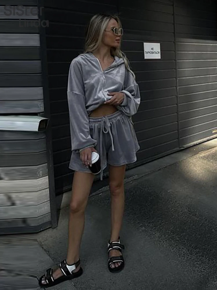 Sisterlinda осенний выпуск Junior мини сексуальный уличный костюм с юбкой K24S57221