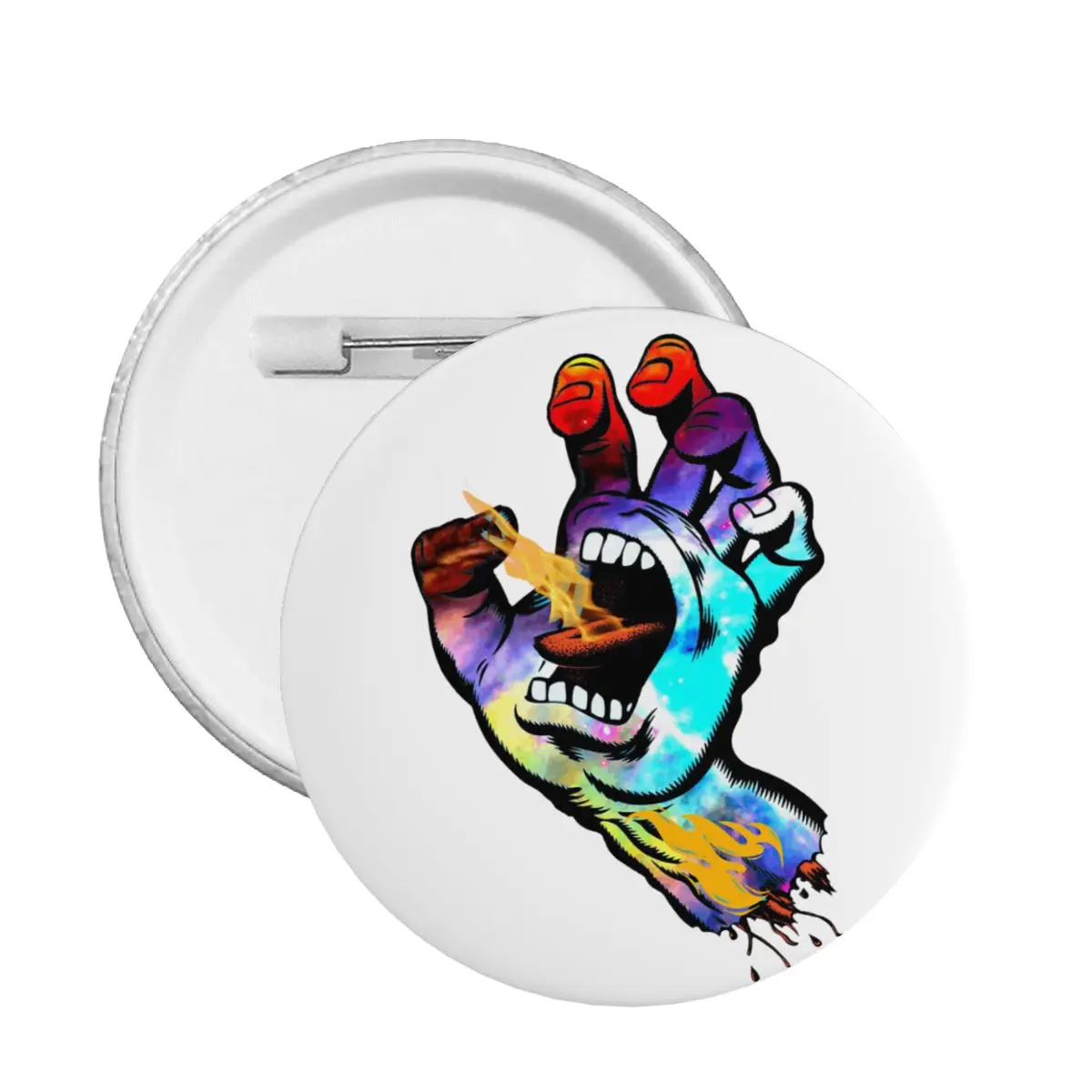 Fire Hand, Santa Cru. California, Skateboard, 5 Cruz Pins  B
