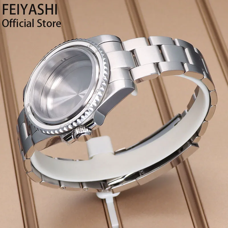 For nh35 nh36 miyota 8215 Movement 28.5mm Dial Men's Watches Case Watchband Stainless Steel Sapphire Crystal Glass Submariner