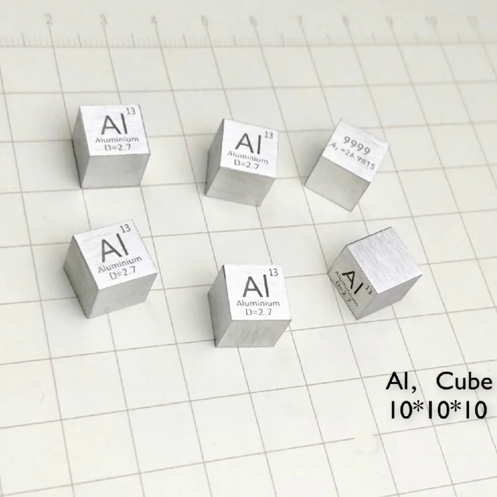 

High Purity 99.99 Pure Aluminium AI Carved Element Periodic Table 10mm Cube