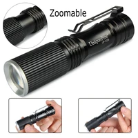 uniquefire v25 mini zoom focus led flashlight xp e 3 modes lamp torch white light for camping outdoor