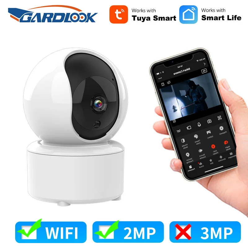 

GARDLOOK PTZ Camera Mini Indoor 1080P WiFi Home Security Wireless Baby Monitor IP Surveillance Camera Night Vision