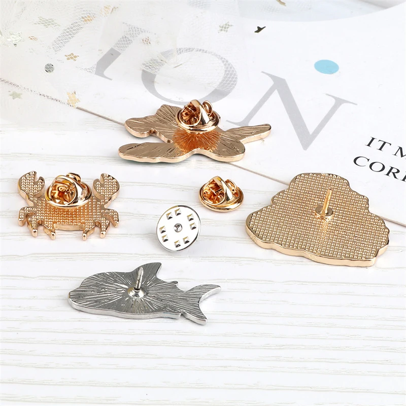 Мужская/Женская Брошь с эмалью значок на булавке в форме морского животного