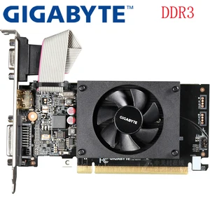 GIGABYTE Graphics Card GT710 1GB 64Bit GDDR3/GDDR5 Video Cards for nVIDIA Cards Geforce Original GT 710 1G Used Hdmi Dvi game