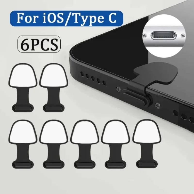 

Mobile Phone Charging Port Anti-Dust Plug For Apple iPhone Samsung S23Ultra USB Type-C Port Protector Lossproof Dustplugs Cover