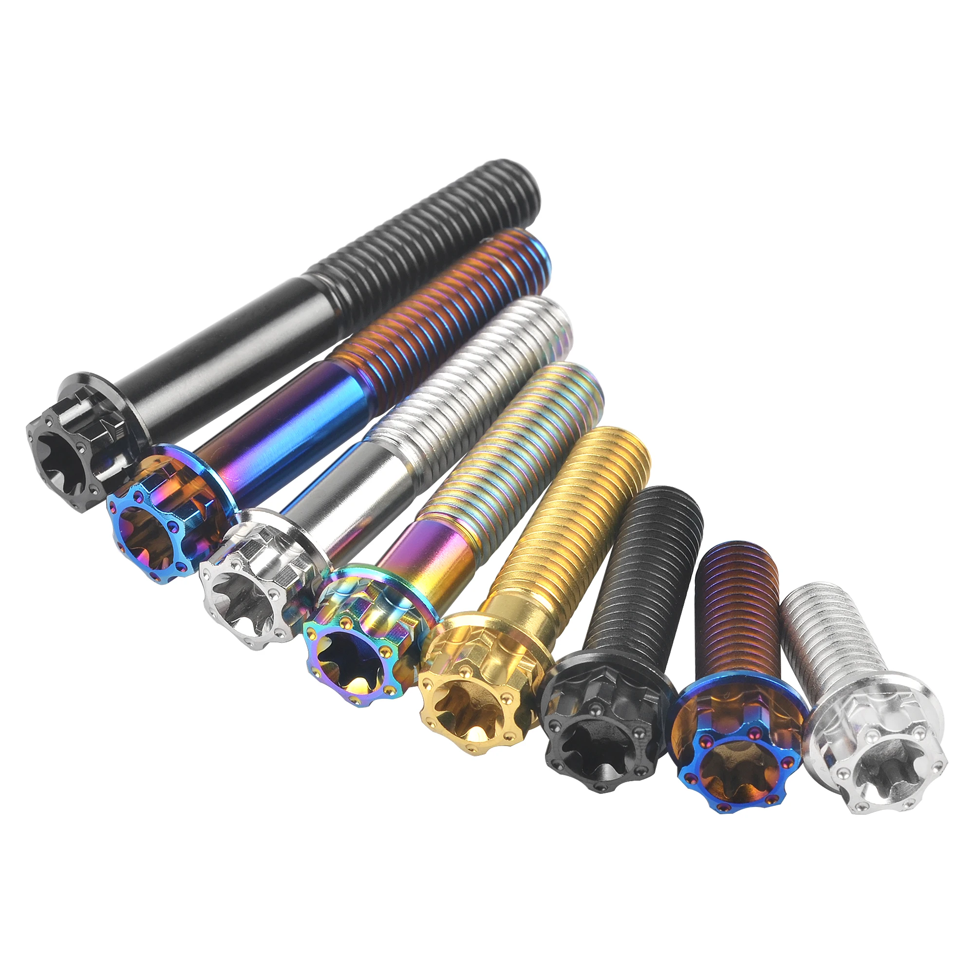 Титановый болт Xingxi M10x15 ~ 90 мм T50 Torx Pitch1.25/1 5 фланцевый винт для мотоциклетных