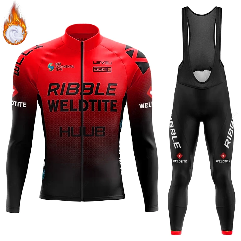 

HUUB Men Cycling Jersey Set Uniform Mtb Male Clothing Winter Thermal Fleece Bicycle Equipment Clothes Shorts Sports Wear Tricuta