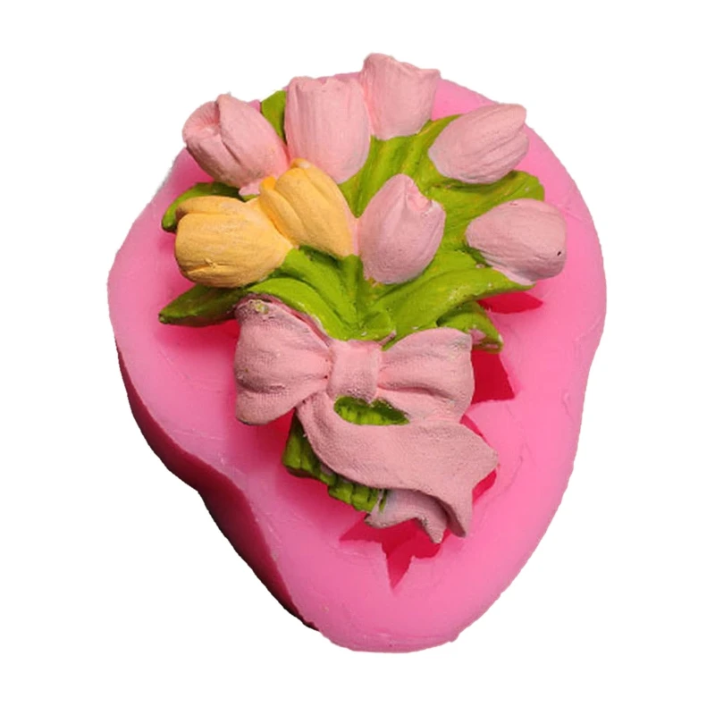 

Tulip Resin Epoxy Mold Chocolate Candy Baking Mould Cake Decor Mold for Soap DIY