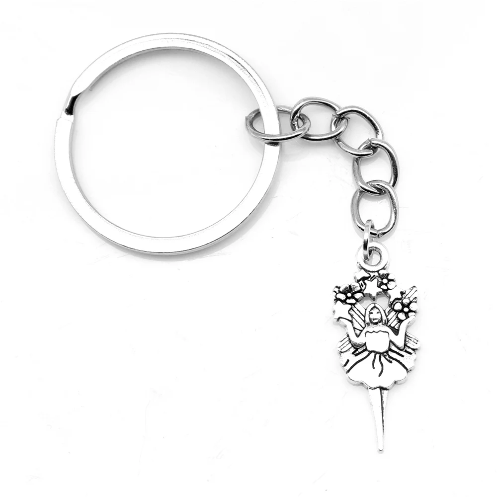 

1pcs Antique Silver Color 11x22mm Fairy Keychain Handmade Jewerly Diy