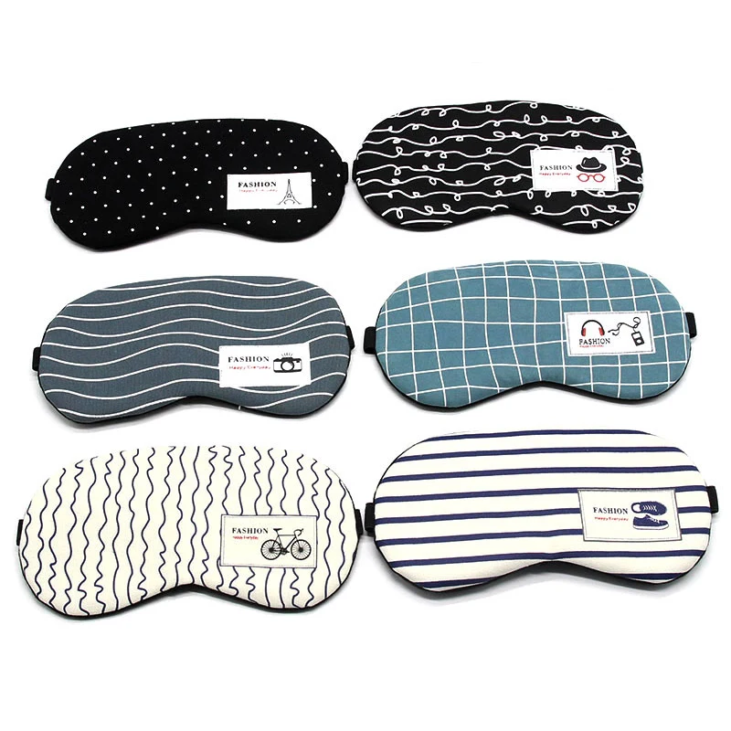 Cute Sleep Eye Mask Cotton Soft Sleep Aid Travel Rest Sleeping Eye Shade Cover Blindfold Unisex Women Men Eyeshade Eyes Masks