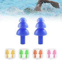 swimming earplugs 1 pair waterproof soft silicone earplugs for water sports portable pool swimming accessories with storage box