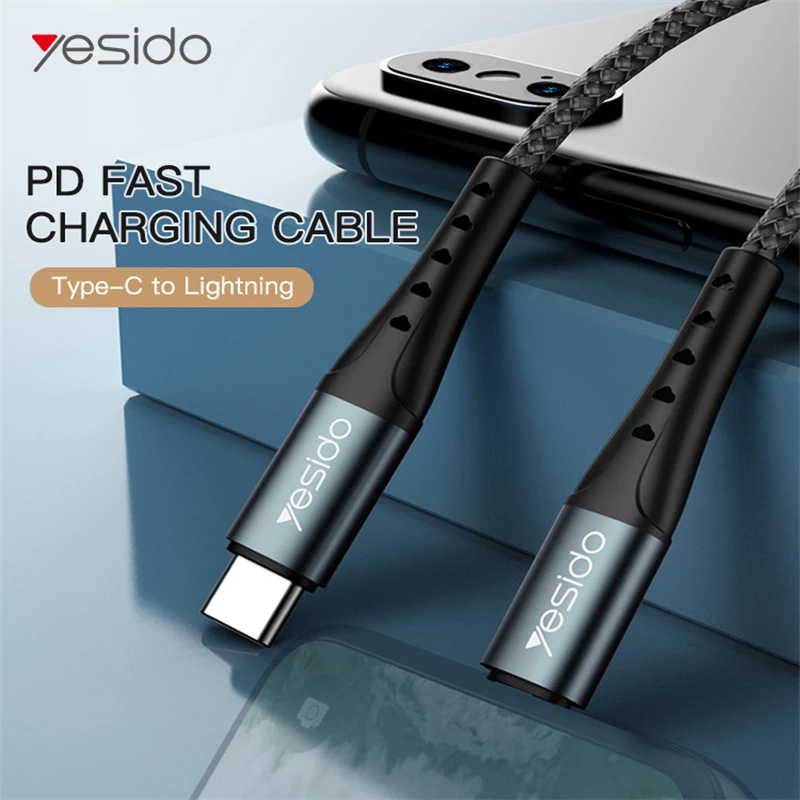 

Yesido USB C to USB Type C for Samsung S20 PD 60W Cable for MacBook iPad Pro 2022 Quick Charge 4.0 USB-C Fast USB Charge