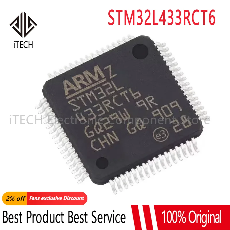 

100% STM32L433RCT6 Package LQFP-64 New Original Genuine Microcontroller IC Chip