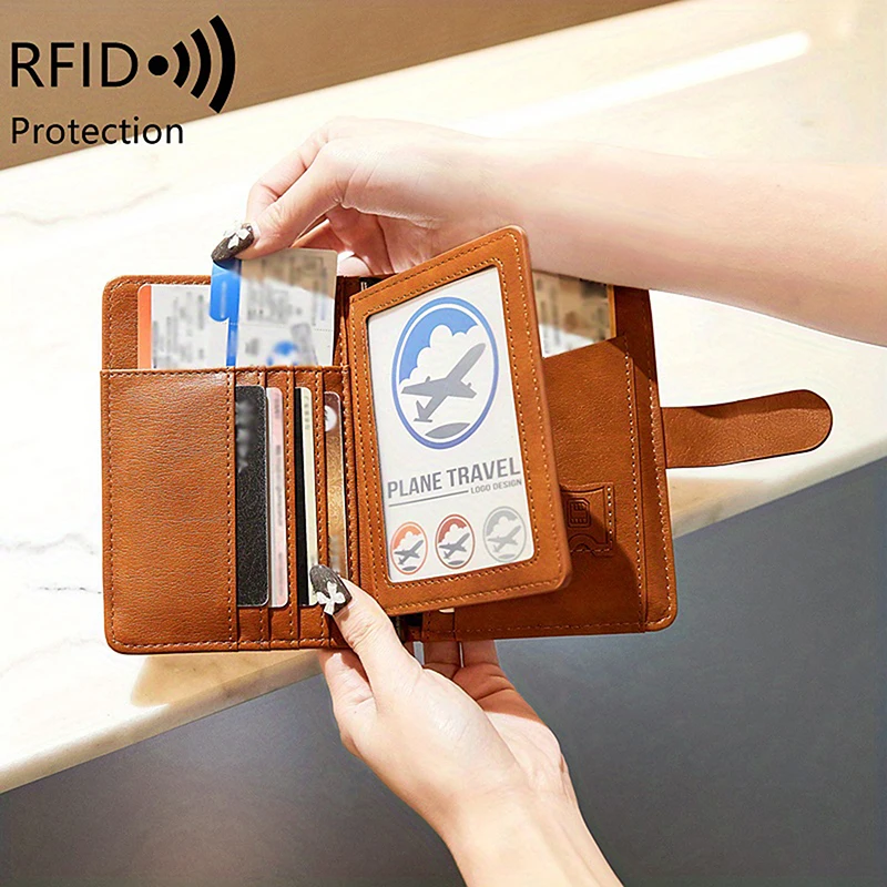 

Men Short Wallet Casual Male Purses Hasp Card Bag Coin Bag Small Passport Cover Men's Purse Holder Travel Multifunctional Wallet