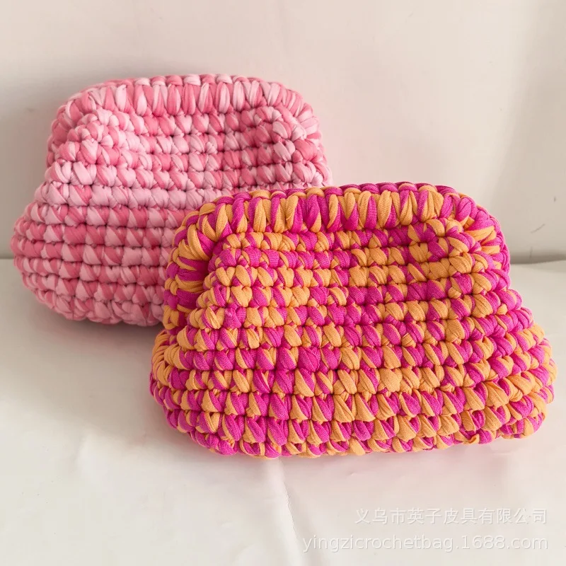 Кошельки женская сумка новинка 2024 Сумка кросс-боди ручной вязки маленькая