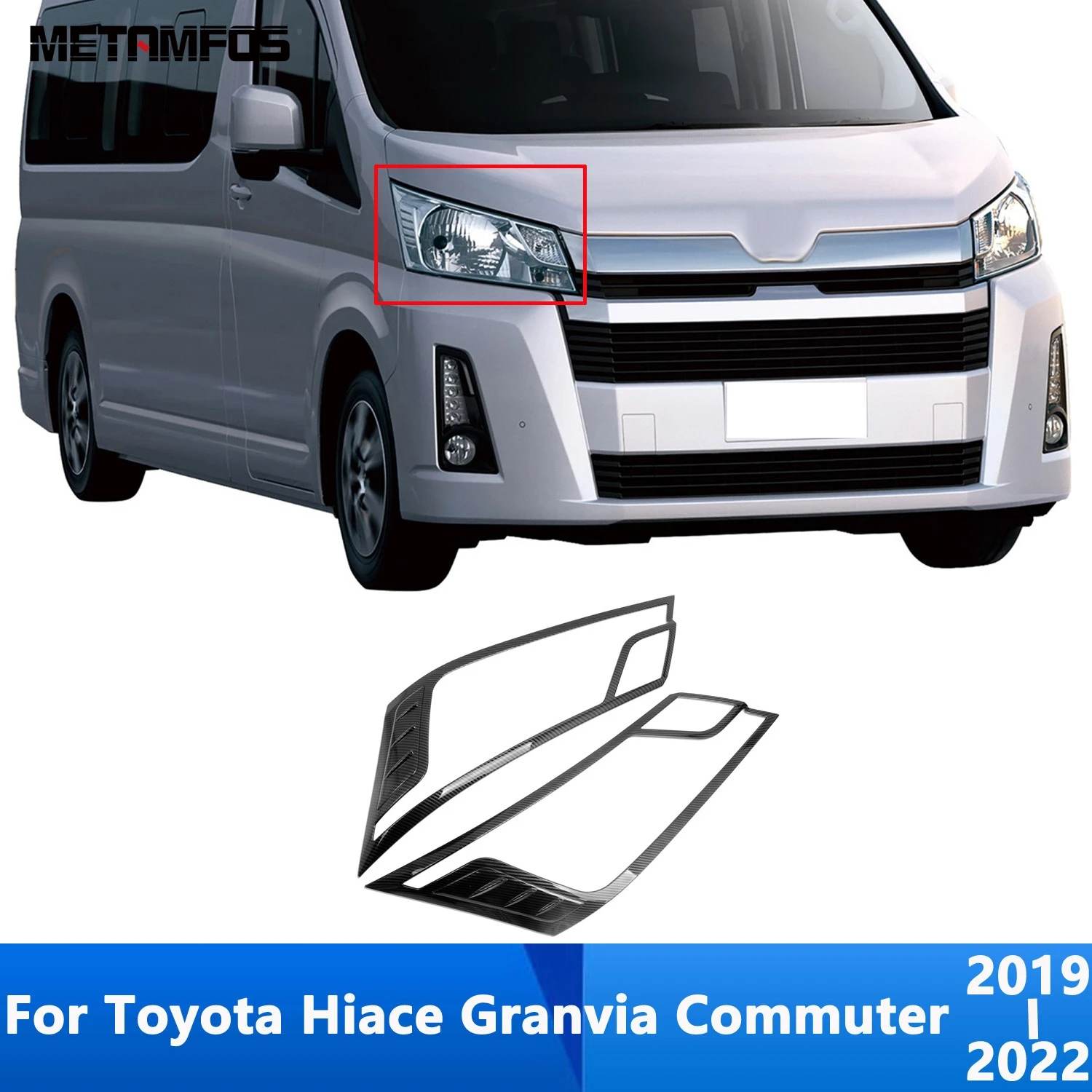 

Накладка на лампу для Toyota Hiace Granvia 2019 2020 2021 2022
