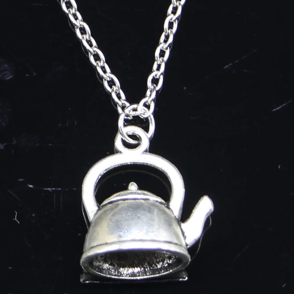 

20pcs New Fashion Necklace 20x17x10mm Teapot Kettle Pendants Short Long Women Men Colar Gift Jewelry Choker