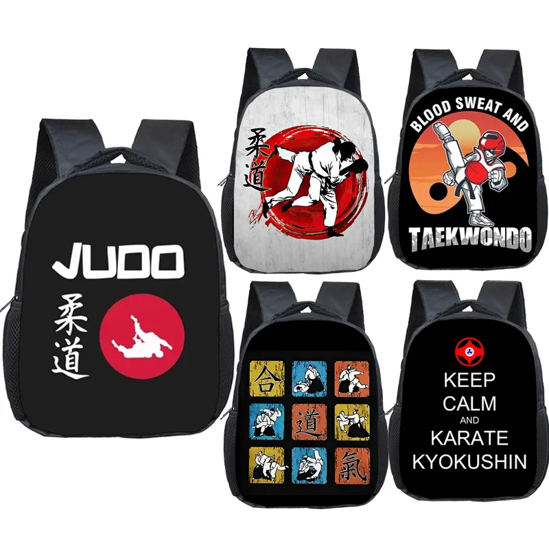 

Рюкзак для тхэквондо Judo Aikido, игрушки для детей, милый дзюдо для малышей, Детский мягкий школьный рюкзак для малышей