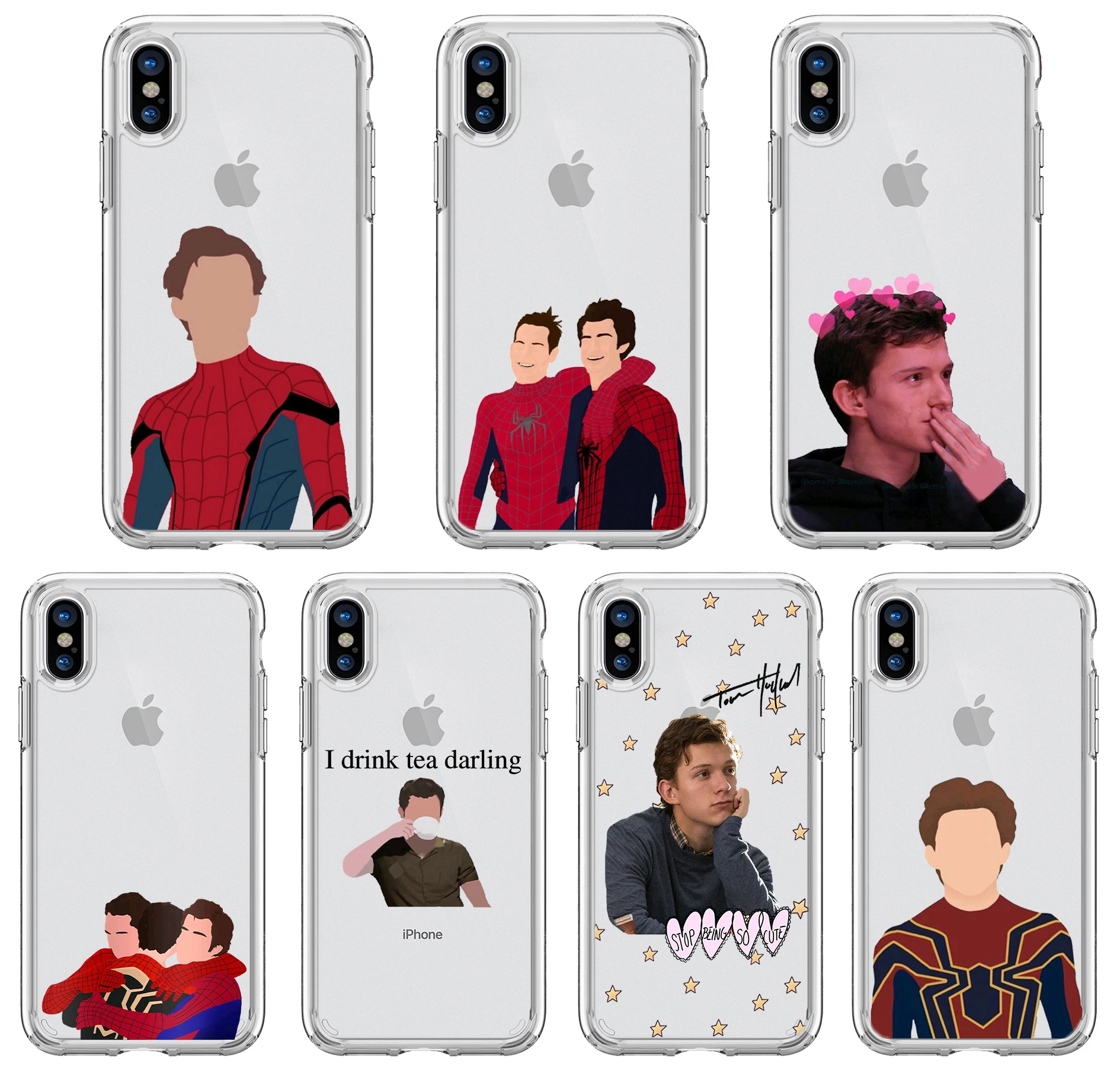 

Tom Holland Transparent phone case For iphone SE 6 6S 7 8 11 12 13 P Mini Plus X XS XR Pro Max Soft silicone mobile phone case