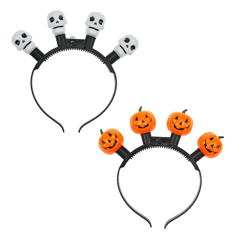 Светящаяся повязка на голову в виде тыквы Хэллоуин фестиваль призраков тыква
