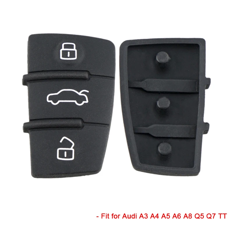 

3-кнопочный складной сменный чехол для ремонта автомобильного ключа, резиновая накладка, подходит для Audi A3 A4 A5 A6 A8 Q5 Q7 TT
