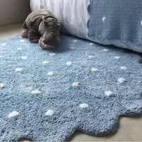 Round Fluffy Rugs For Children Alphabet Kids Carpet Gray Floor Mat Baby Crawling Rugs Kids Play Mat Plush Mat For Living Room