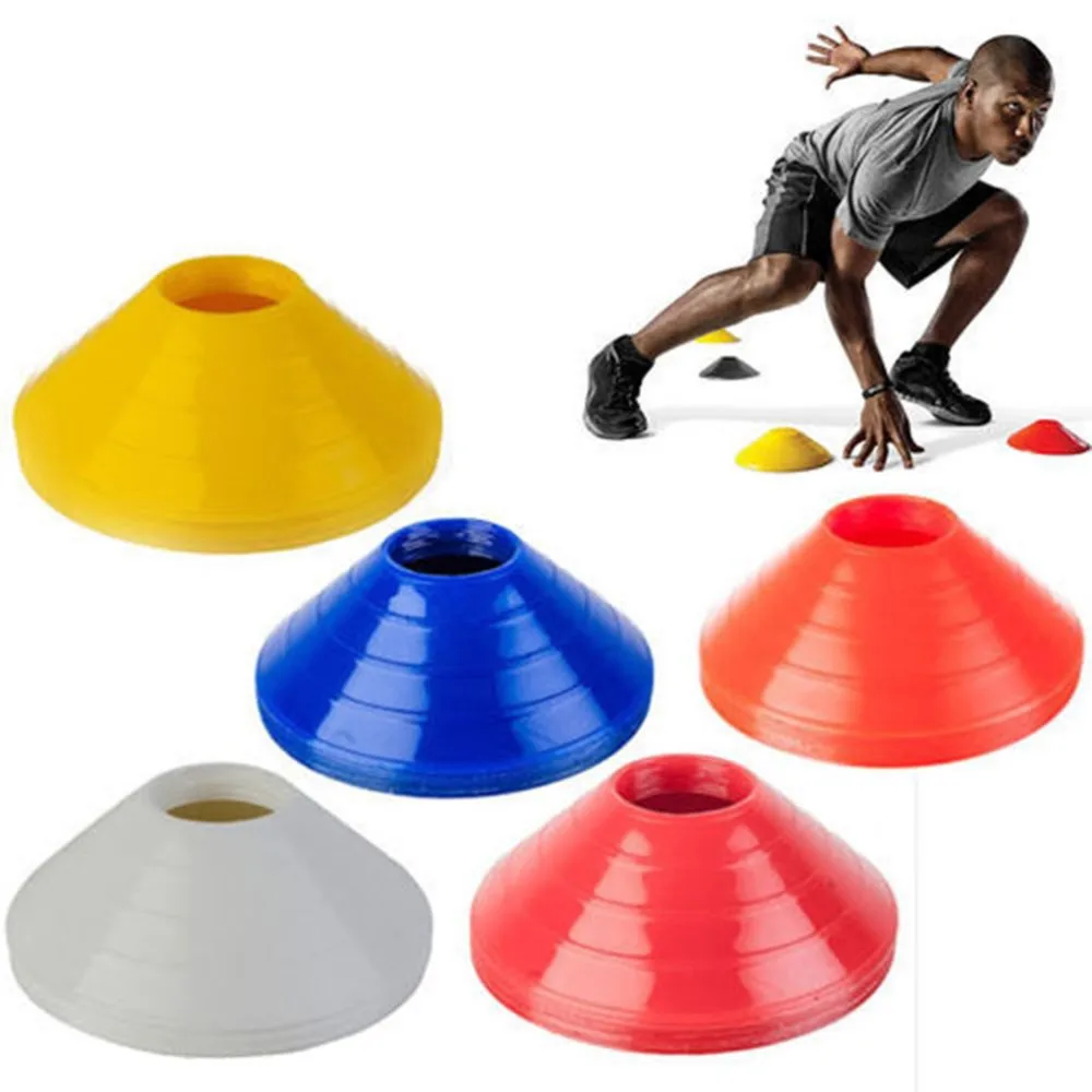 10Pcs Soccer Training Football Ball Game Disc Agility Cone Set Multi Sport Space Cones With Plastic Stand Holder | Спорт и