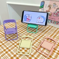mini folding chair universal desktop phone holder stand foldable stool desk decor gift accessories