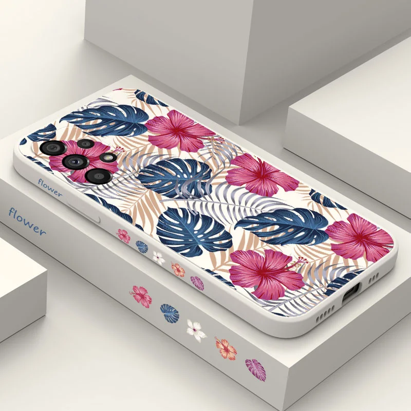 

Fetters Flower Case For Samsung A73 A53 A33 A23 A13 A03 A03S A72 A52 A52S A32 A02S A02 A12 A71 A51 A31 A22 A21S 4G 5G Cover