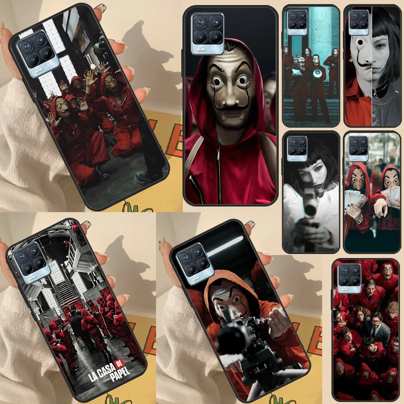 

Чехол La Casa De Papel для OnePlus 10 9 Pro 9R Nord2, чехол для Realme 8 9 Pro Plus 8i 9i GT Neo 2 3 Master, Обложка