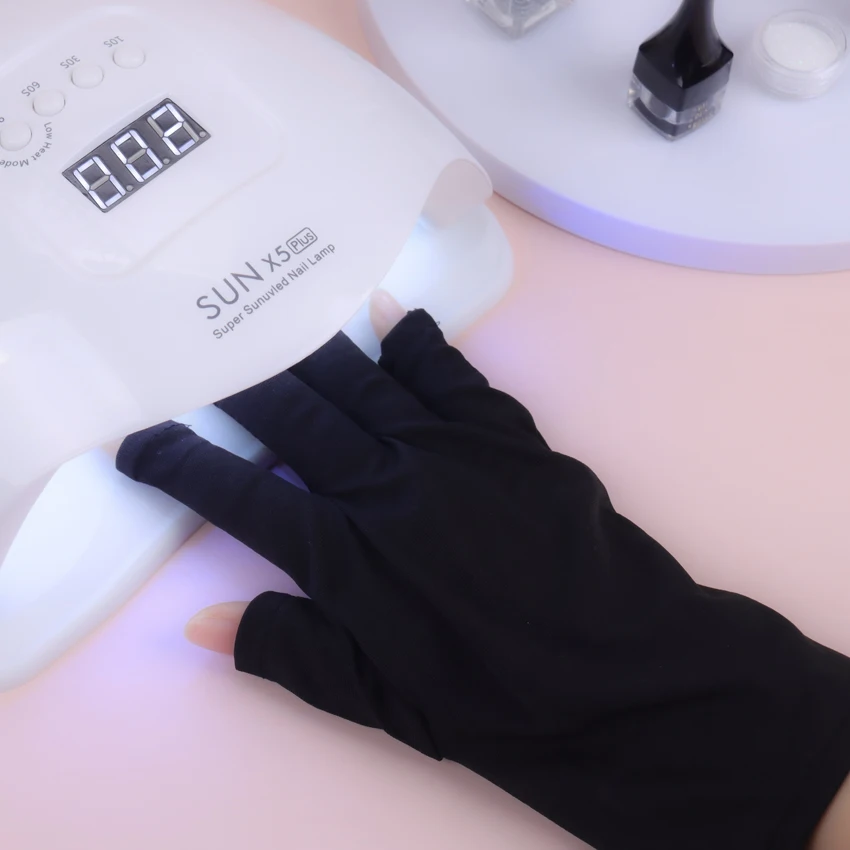 

1 пара перчаток для защиты от ультрафиолетового излучения для дизайна ногтей гель УФ светодиодная лампа Защита от ультрафиолетового излуче...
