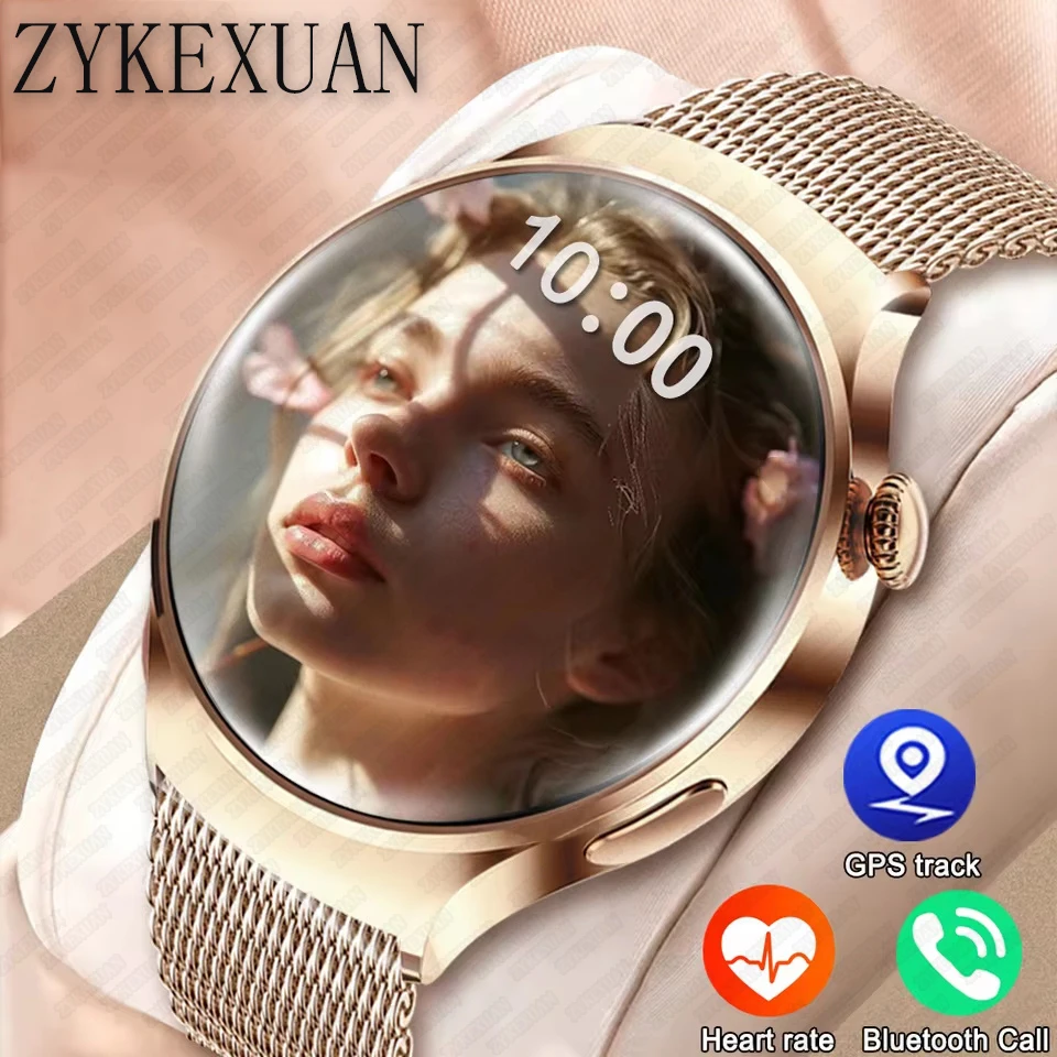 Для женщин Смарт-часы женские GPS трекер NFC 360*360 HD экран водостойкие спортивные