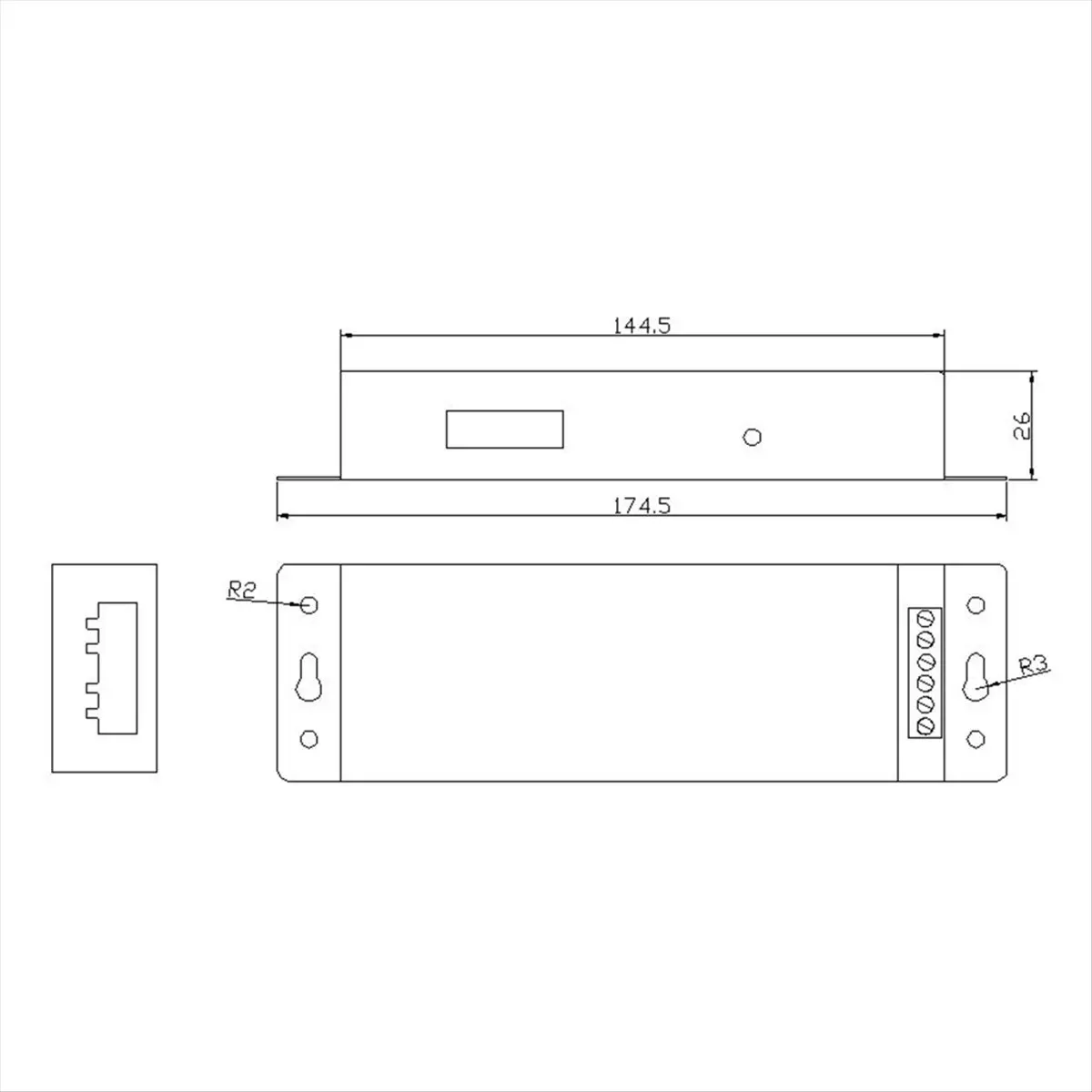 Фото Контроллер-декодер L63A DMX200 SPI для светодиодных лент 2801, 6803, 2812, 2811, DC5V, 12V, 24V №3