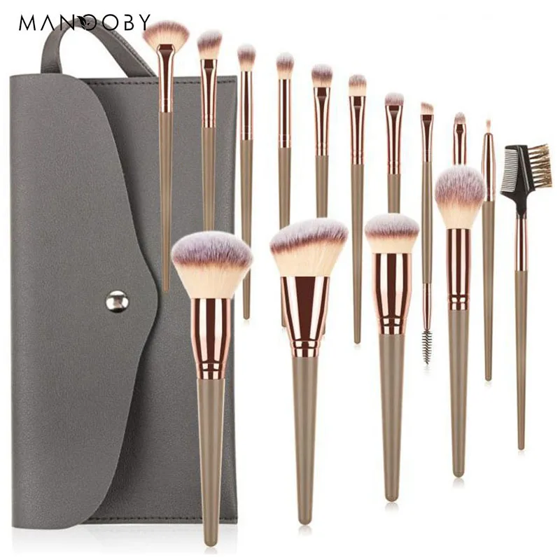 

7/10/15Pcs Professional Makeup Brushes Set with Bag Foundation Blush Eyeshadow Brush Eyebrow Cosmetic Makeup Brushes Tool 2022