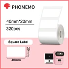 Самоклеящиеся термоэтикетки Phomemo, 3 рулона, 40x20 мм, 960 шт., бумага для печати этикеток Phomemo M110M200