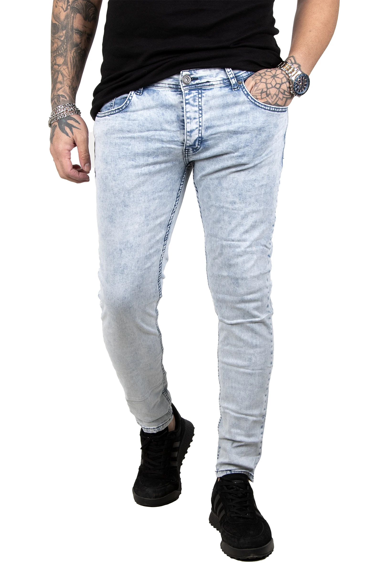 DeepSEA Lycra Narrow Cut Slim Men 'S Jeans Pants 2304270