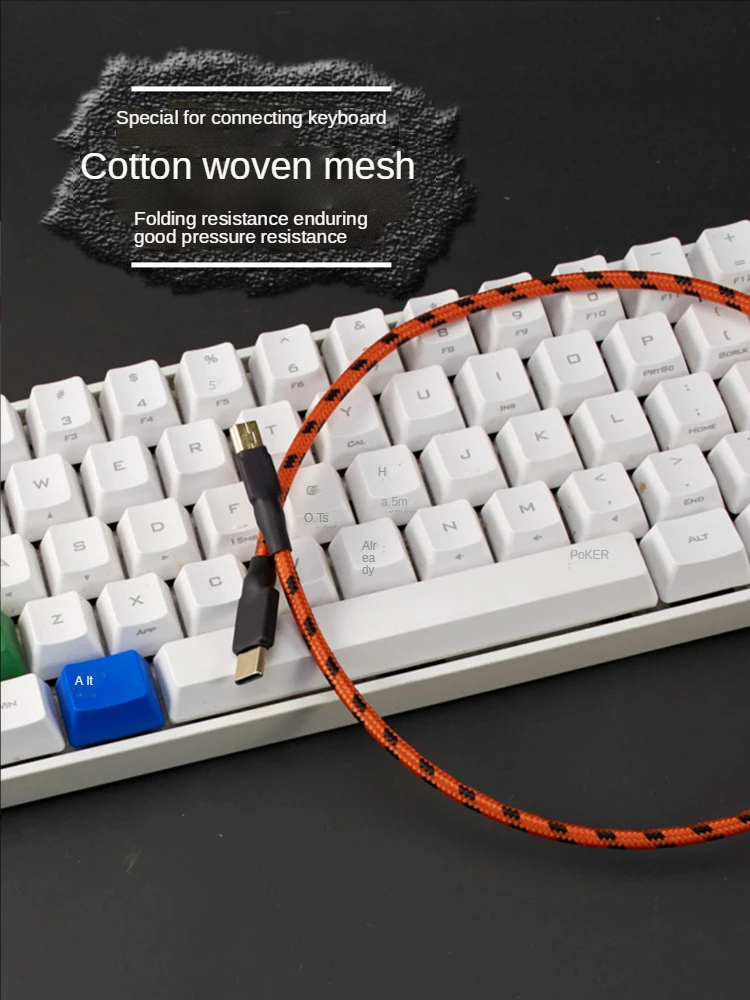 

Handmade DIY Custom Mechanical Keyboard Mini-USB To Type-C Data Cable High Quality Braided USB C Computer To Keyboard Cable