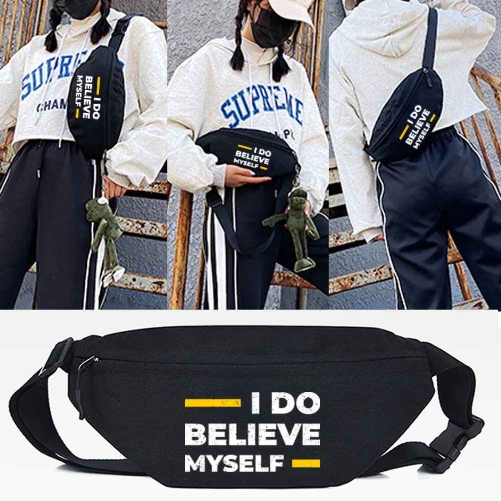 

I Do Letter Print Waist Bags 2022 Fashion Shoulder Bag Sport Crossbody Chest Bags Travel Bag Man Women Sling Pack Casual HandBag