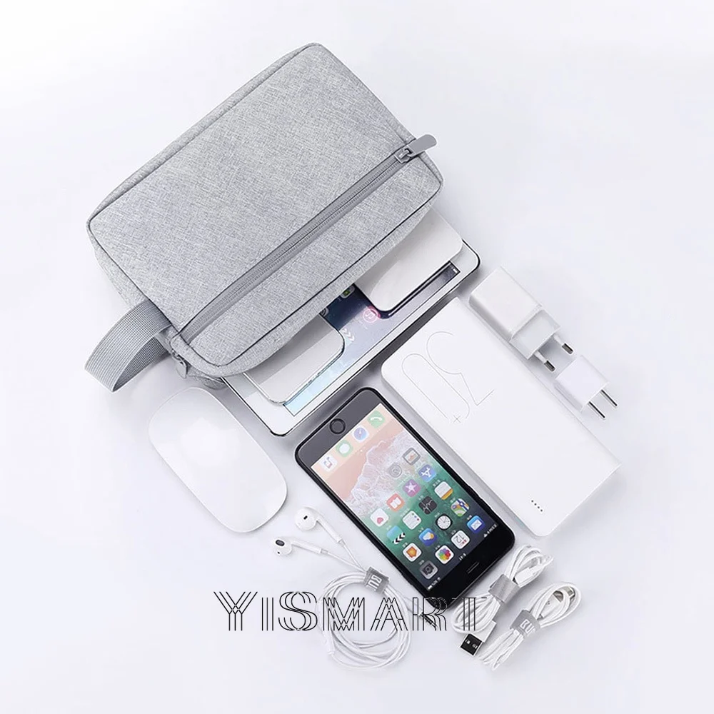 Portable Organizer Case for Headphones Power Bank Pouch Travel Closet Storage Bag Digital Accessories Charger USB Cable Bag