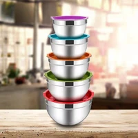 stainless steel bowl fruit salad mixing bowl kitchen cooking salad bowl vegetable food storage container