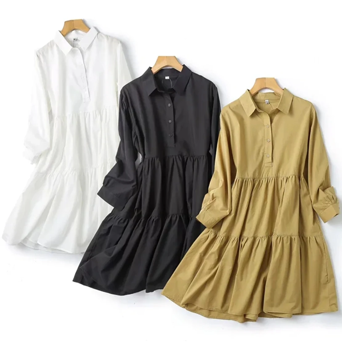 

Модная простая винтажная однотонная хлопковая длинная рубашка Elmsk в английском стиле, индийское народное Каскадное повседневное свободное...