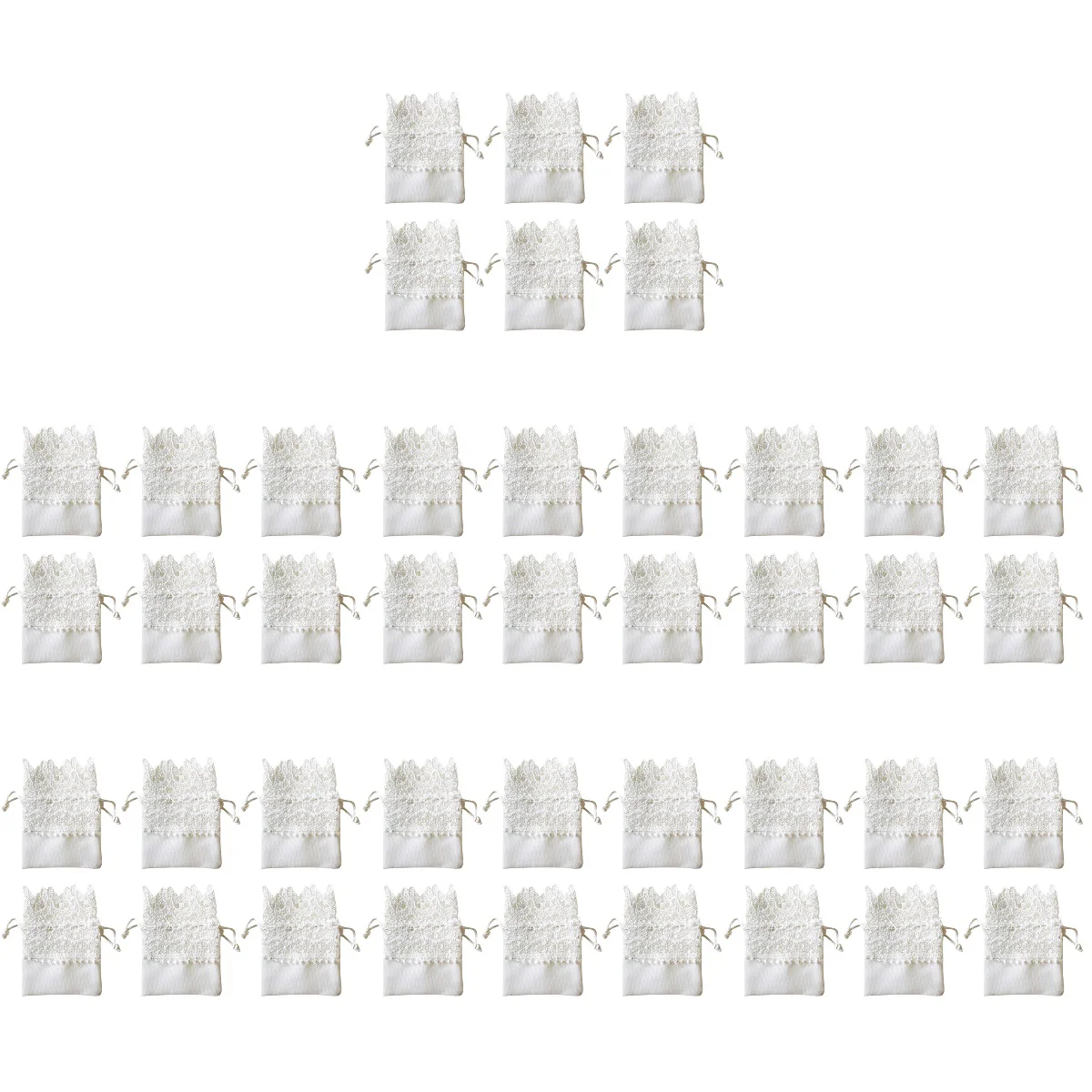 

7x Pouch Bags Jewelry Bags Favor Bags White Gift Bag Travel Bag Cloth Christmas White Gift Bag Favor Bags