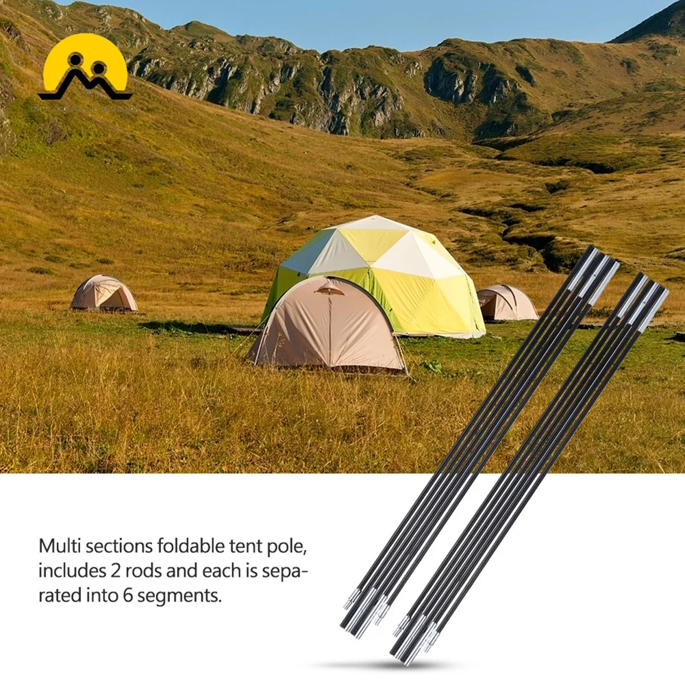 

Fiberglass Camping Tent Pole Bars Outdoor Sunshelter Support Rods Awning Frames Kit Tent Supporting Frames Accessory