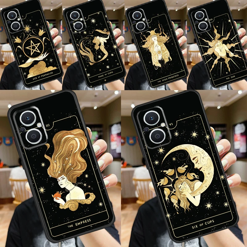 Чехол Witches Moon Tarot Mystery totem для OPPO Reno 11 10 Pro 11F 8T 4Z 5Z 5 6 8 7 Lite Find X5 X6 X2 X3 Cover