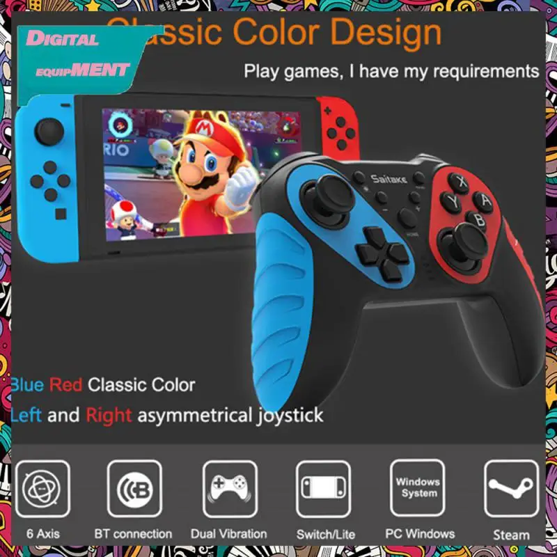 

With Nfc Remote Joystick 350 Mah Gamepad Double Vibration For Switch Controller Wireless Controller