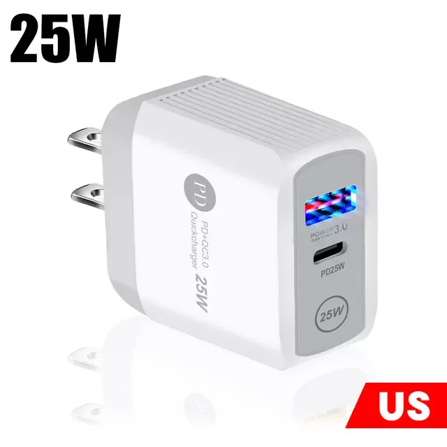 

25w Pd Usb C Charger For Iphone 13 Pro Max 12 11 Xs Xr Mini Fast Chargeur Type C Qc 3.0 Quick Charging Cable Phone Accessories