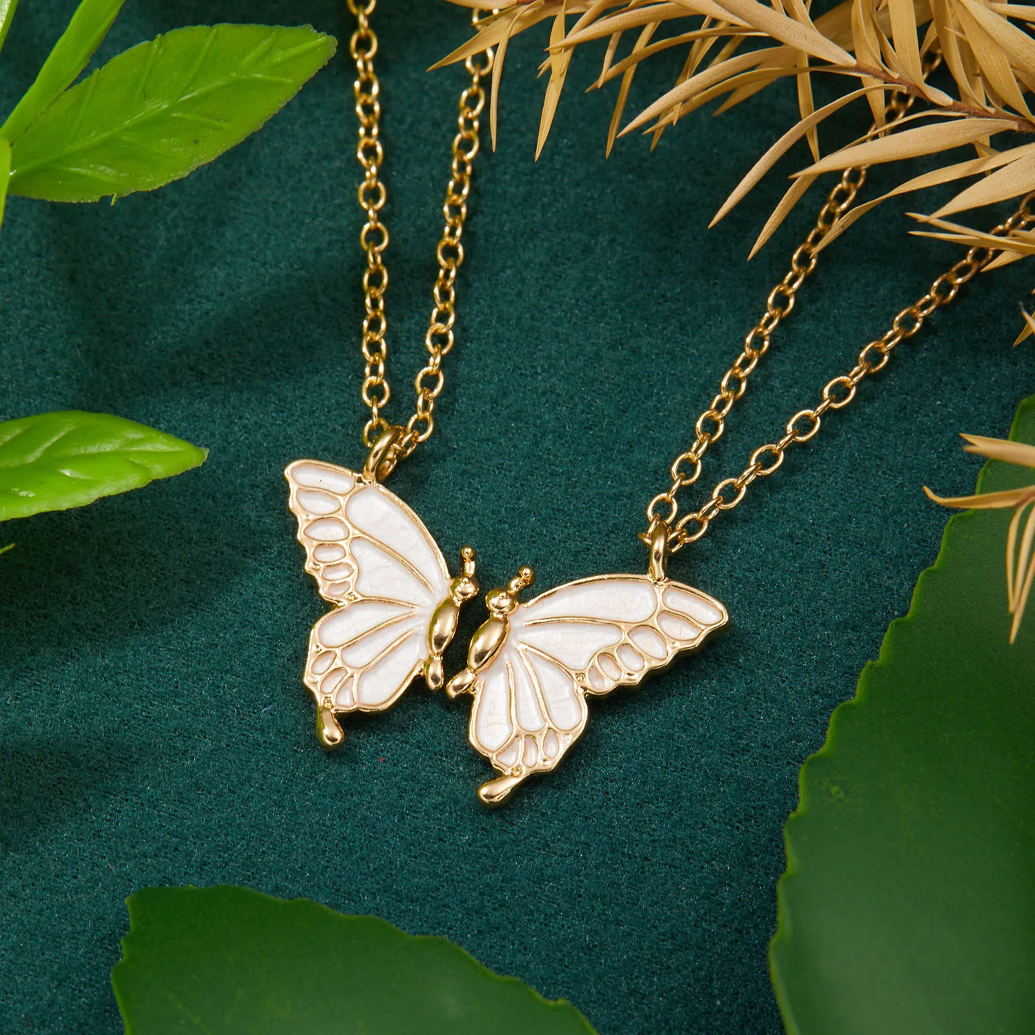 Ожерелье Дружбы с бабочкой для лучших друзей сестер братьев и сестер-2 половины