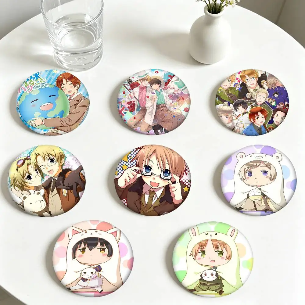 Фото Креативный круглый значок-брошь по аниме Hetalia World Series, аксессуар для одежды и рюкзаков, значок на лацкан №2