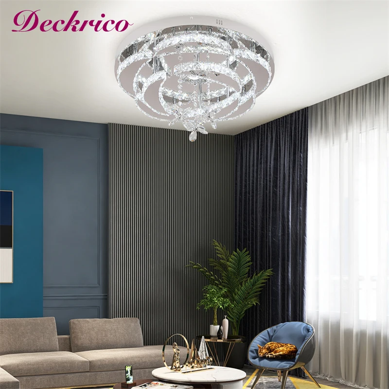 

Luxury Crystal Ceiling Light For Bedroom Led Chandelier With Remote Control Living Room Home Decor Pendant Lamp Hanging Lights
