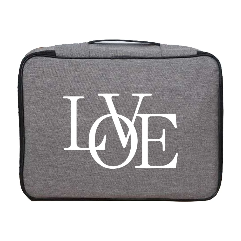 Document Bags Travel Credentials Credit Card Passport Storage Case Text Print Organizer Cases Home Business File Folder Handbags